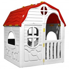 Bērnu rotaļu māja ar durvīm un logiem, saliekama