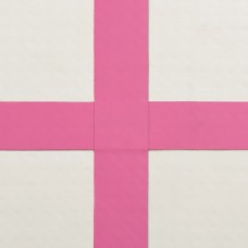 Piepūšams vingrošanas paklājs ar pumpi, 300x100x15 cm, rozā pvc