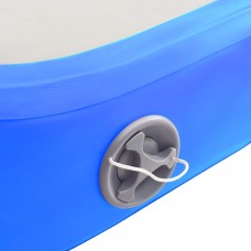 Piepūšams vingrošanas paklājs ar pumpi, 300x100x15 cm, zils pvc
