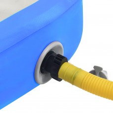 Piepūšams vingrošanas paklājs ar pumpi, 300x100x15 cm, zils pvc
