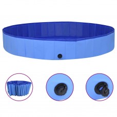 Suņu baseins, salokāms, zils, 300x40 cm, pvc