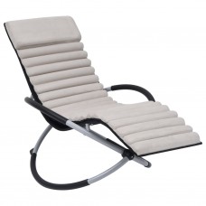 Sauļošanās krēsla matracis, krēmkrāsas zamšs