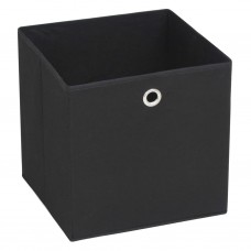 Uzglabāšanas kastes, 10 gab., 28x28x28 cm, melns neausts audums