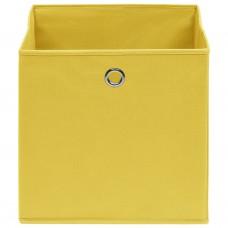 Uzglabāšanas kastes, 10 gab., 28x28x28 cm, dzeltens audums