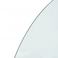 Kamīna plāksne, pusapaļa, stikls, 1000x500 mm