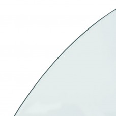 Kamīna plāksne, pusapaļa, stikls, 1200x500 mm