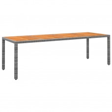 Āra galds, 250x100x75 cm, pelēka pe rotangpalma, akācijas koks