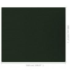 Telts paklājs, 400x500 cm, tumši zaļš, hdpe