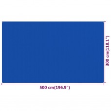 Telts paklājs, 300x500 cm, zils, hdpe