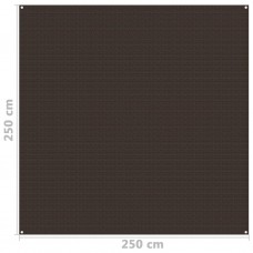 Telts paklājs, 250x250 cm, brūns