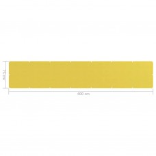 Balkona aizslietnis, 75x400 cm, dzeltens hdpe