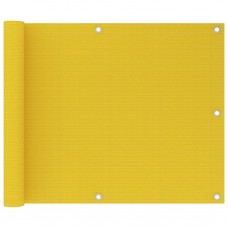Balkona aizslietnis, 75x600 cm, dzeltens hdpe