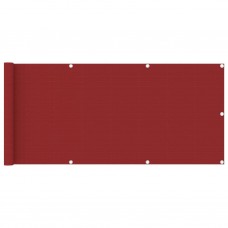 Balkona aizslietnis, 75x400 cm, sarkans hdpe