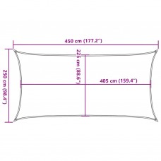 Saulessargs, 160 g/m², balts, 2,5x4,5 m, hdpe