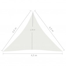 Saulessargs, 160 g/m², balts, 4,5x4,5x4,5 m, hdpe