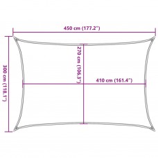 Saulessargs, 160 g/m², sarkanbrūns, 3x4,5 m, hdpe