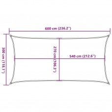 Saulessargs, 160 g/m², sarkanbrūns, 3x6 m, hdpe