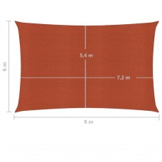 Saulessargs, 160 g/m², sarkanbrūns, 6x8 m, hdpe
