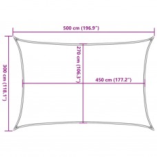 Saulessargs, 160 g/m², taisnstūra, zils, 3x5 m, hdpe