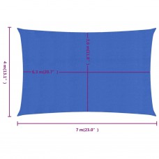 Saulessargs, 160 g/m², taisnstūra forma, zils, 4x7 m, hdpe