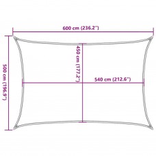 Saulessargs, 160 g/m², taisnstūra, zils, 5x6 m, hdpe