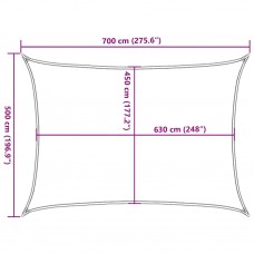 Saulessargs, 160 g/m², taisnstūra, zils, 5x7 m, hdpe