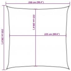 Saulessargs, 160 g/m², dzeltens, 2,5x2,5 m, hdpe