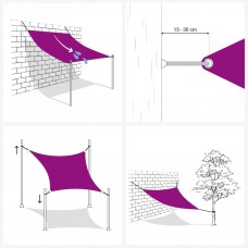 Saulessargs, 160 g/m², taisnstūra, dzeltens, 2x3,5 m, hdpe