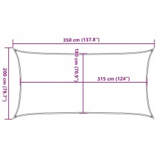 Saulessargs, 160 g/m², taisnstūra, dzeltens, 2x3,5 m, hdpe