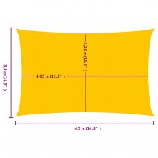 Saulessargs, 160 g/m², taisnstūra, dzeltens, 3,5x4,5 m, hdpe
