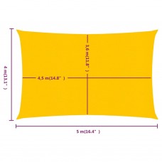 Saulessargs, 160 g/m², taisnstūra, dzeltens, 4x5 m, hdpe