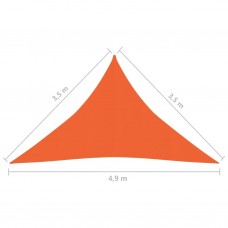 Saulessargs, 160 g/m², oranžs, 3,5x3,5x4,9 m, hdpe