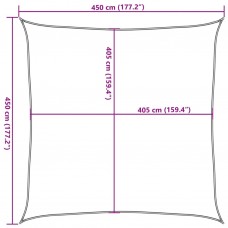 Saulessargs, 160 g/m², melns, 4,5x4,5 m, hdpe