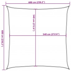 Saulessargs, 160 g/m², melns, 6x6 m, hdpe