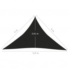 Saulessargs, 160 g/m², melns, 4x4x5,8 m, hdpe