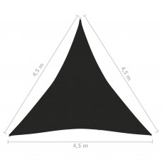 Saulessargs, 160 g/m², melns, 4,5x4,5x4,5 m, hdpe