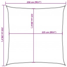 Saulessargs, 160 g/m², brūns, 2,5x2,5 m, hdpe