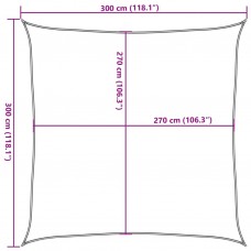 Saulessargs, 160 g/m², brūns, 3x3 m, hdpe