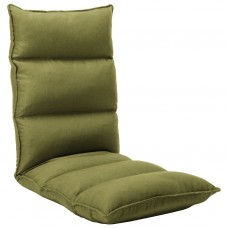 Salokāms grīdas krēsls, zaļš audums