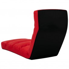 Salokāms grīdas krēsls, sarkana mākslīgā āda