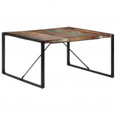 Virtuves galds, 140x140x75 cm, pārstrādāts masīvkoks