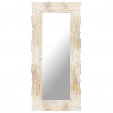 Spogulis, balts, 110x50 cm, mango masīvkoks
