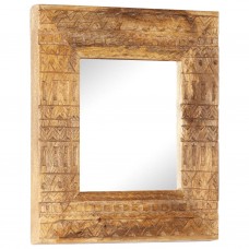 Spogulis, 50x50x2,5 cm, ar kokgriezumiem, mango masīvkoks
