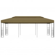 Dārza nojume, 6x3x2,7 m, pelēkbrūna, 180 g/m²