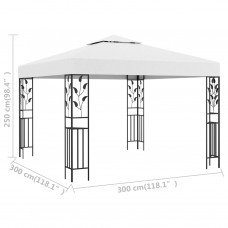 Dārza nojume, 3x3 m, balta, 180 g/m²