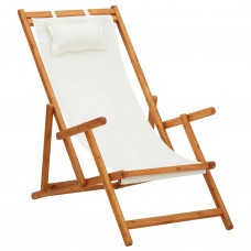 Saliekams pludmales krēsls, eikalipta masīvkoks, audums