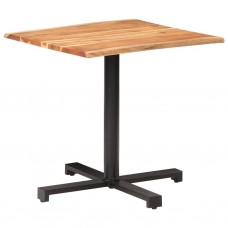 Bistro galds, dabīgas formas malas, 80x80x75 cm, akācijas koks