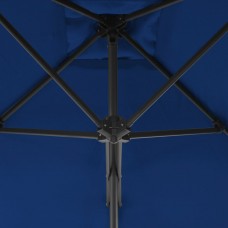 Dārza saulessargs ar tērauda kātu, 250x250x230 cm, zils