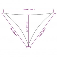 Saulessargs, 2,5x2,5x3,5 m, trijstūra, antracītpelēks audums