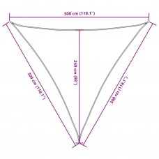 Saulessargs, 3x3x3 m, trijstūra forma, bēšs oksforda audums